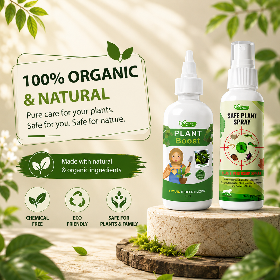 Natural Plant Care Combo - Plant Boost with Safe Plant Sprays