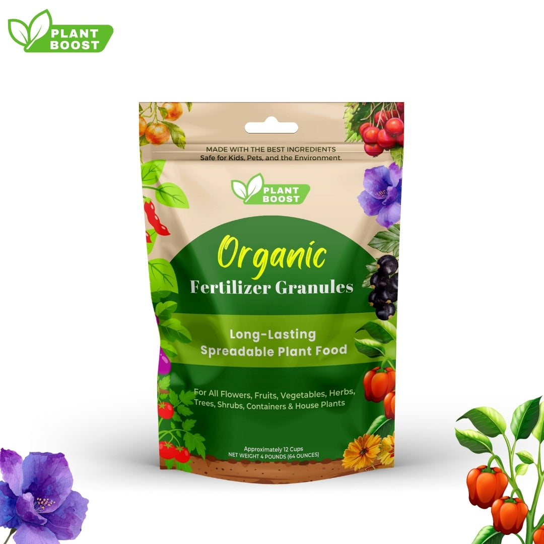 PlantBoost Organic Fertilizer - Long-Lasting Spreadable Plant Food