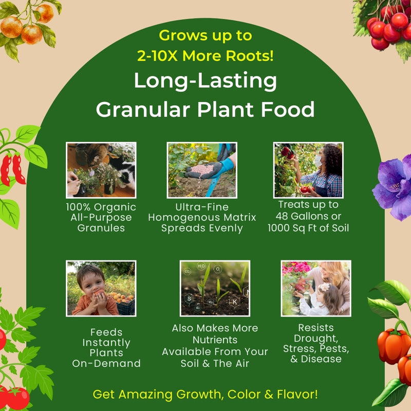 PlantBoost Organic Fertilizer - Long-Lasting Spreadable Plant Food