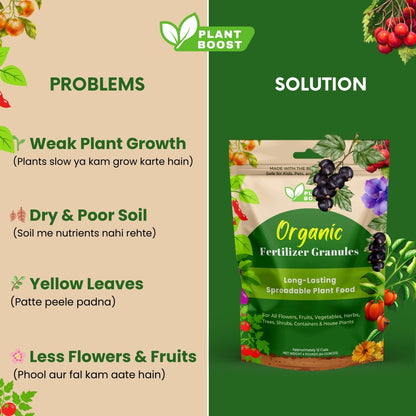 PlantBoost Organic Fertilizer - Long-Lasting Spreadable Plant Food