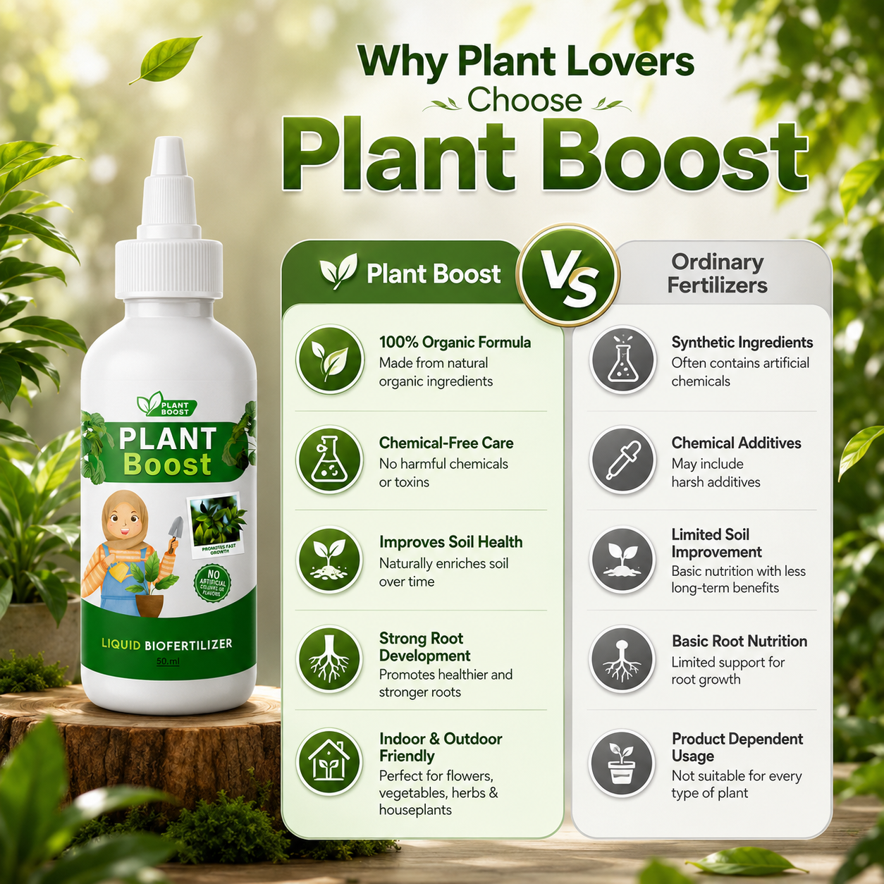Organic Plant Boost - Faster Growth & Stronger Roots